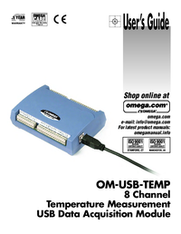 Thumbnail of document Manual - OM-USB-TEMP 8-Channel Temp./Voltage Input USB Data Acquisition Modules